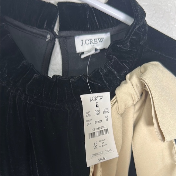 J. Crew Velvet Chic Sleeveless Top with Bow Accent XS - Picture 5 of 6